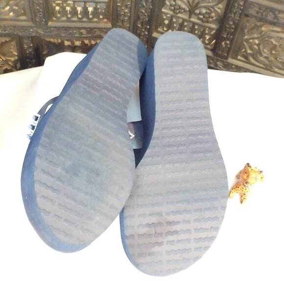 Womens Yellow Box Navy Sandals Size 6.5 - Picture 4 of 5